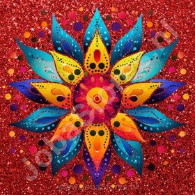 Diamond Painting Mandala Rouge 01