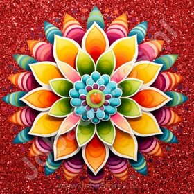 Diamond Painting Mandala Rouge 02