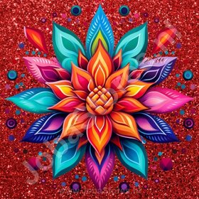 Diamond Painting Mandala Rouge 03