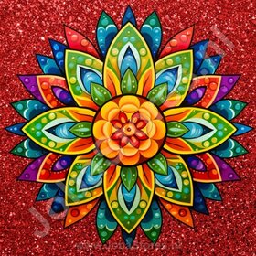 Diamond Painting Mandala Rouge 04