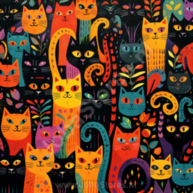 Diamond Painting Chaos de Chats 01