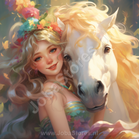 Diamond Painting Fille avec Cheval 01