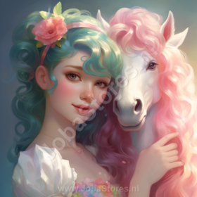 Diamond Painting Fille avec Cheval 03