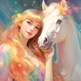 Diamond Painting Fille avec Cheval 04