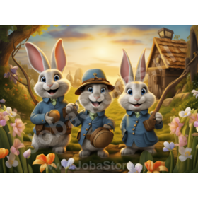 Diamond Painting Lapins Pratiques 01