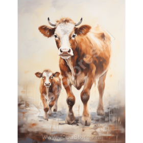 Diamond Painting Vaches Brunes 03