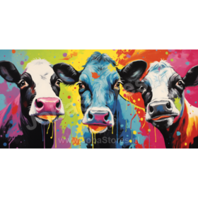 Diamond Painting Vaches Colorées 01