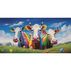 Diamond Painting Vaches Colorées 05