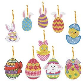 Diamond Painting Accrocheurs de Pâques Grand (10 pièces)