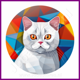 Diamond Painting Vitrail Chat - British Shorthair 02