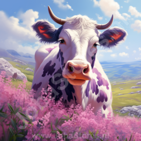 Diamond Painting Vache dans le Champ 04