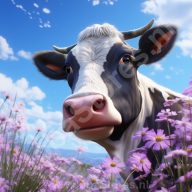 Diamond Painting Vache dans le Champ 05