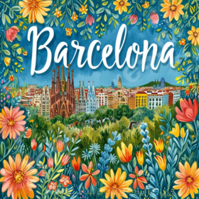 Diamond Painting Amour de vacances - Barcelona 01