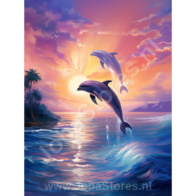 Diamond Painting Dauphins 01