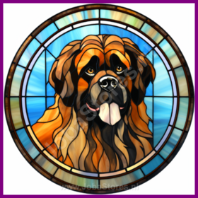 Diamond Painting Chien en Vitrail - Leonberger 01