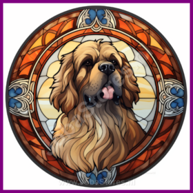 Diamond Painting Chien en Vitrail - Leonberger 02