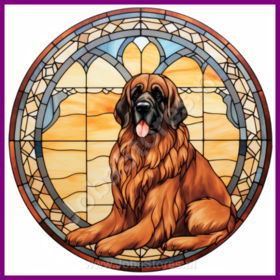 Diamond Painting Chien en Vitrail - Leonberger 03