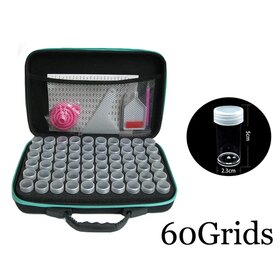 Étui de rangement de luxe Diamond Painting 60 emplacements (noir)