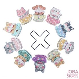 Diamond Painting Dessous de Verre 10 Chiens & Chats (10 pièces)