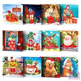 Diamond Painting Cartes de Noël ensemble de 11 (12 pièces)