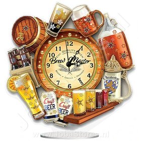 Diamond Painting Horloge Bière