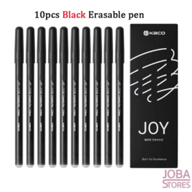 Set de stylos effaçables Kaco Joy Noir (10 pièces)