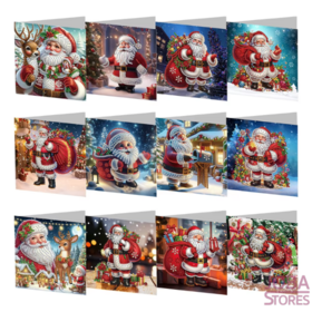 Diamond Painting Cartes de Noël Set 25 - Père Noël