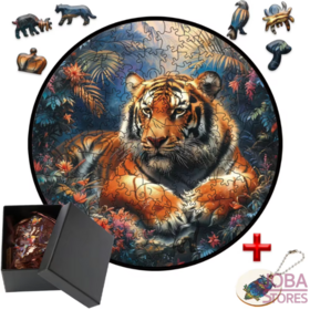 Puzzle figurines en bois Tigre