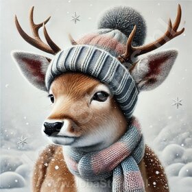 Diamond Painting Cerf d'Hiver