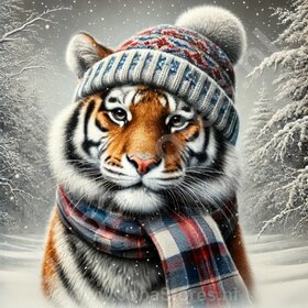 Diamond Painting Tigre d'Hiver