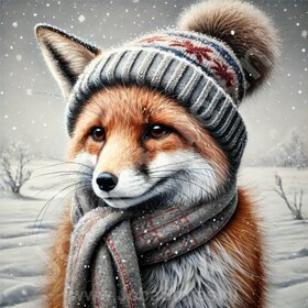 Diamond Painting Renard d'Hiver