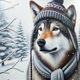 Diamond Painting Loup d’Hiver