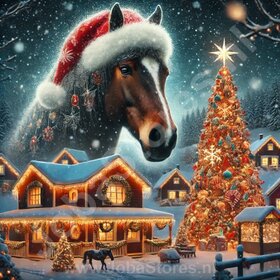 Diamond Painting Cheval de Noël 03