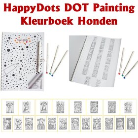 HappyDots DOT Painting Kleurboek Honden