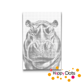 HappyDots DOT Painting Wildlife - Nijlpaard - Stippelschilderij