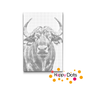 HappyDots DOT Painting Wildlife - Buffel - Stippelschilderij