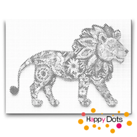 HappyDots DOT Painting Mandala Dieren 05 - Leeuw - 40x50cm