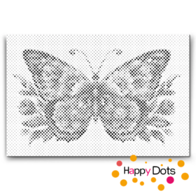 HappyDots DOT Painting Vlinders 19 – 20x30 cm – Zwart