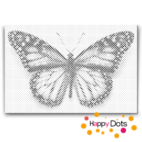 HappyDots DOT Painting Vlinders 20 – 20x30 cm – Zwart