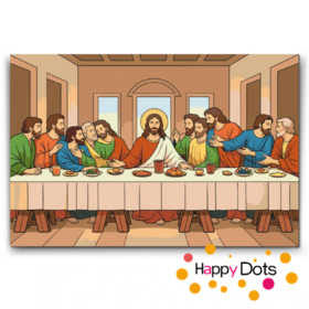 Schilderen op nummer Het laatste avondmaal 40x60cm (HappyDots)
