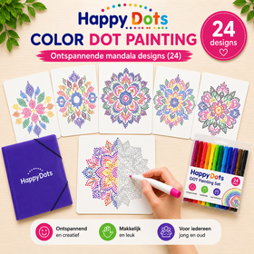 Ensemble de pages à colorier mandala HappyDots Color DOT