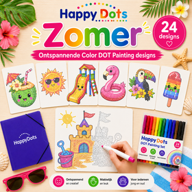 Kit de peinture à points de couleur HappyDots Été A4