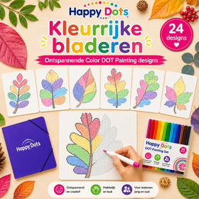 Kit de peinture à points HappyDots Color DOT Feuilles colorées A4