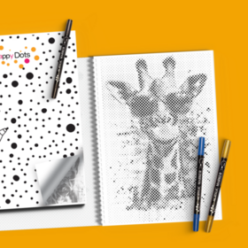HappyDots DOT Painting Kleurboek Gekke dieren - 20 stippelschilderijen