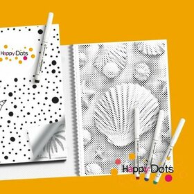 HappyDots DOT Painting Kleurboek Zomer - 20 stippelschilderijen