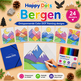 Kit de peinture à points de couleur HappyDots montagnes A4
