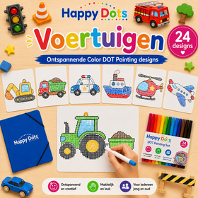Kit de peinture à points HappyDots Color DOT Véhicules A4
