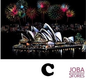 Kras Tekening Groot C (41x28cm)