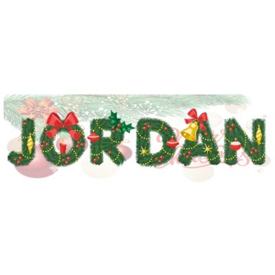 Custom Diamond Painting Lettres de Noël 003 (avec votre propre nom ou texte)