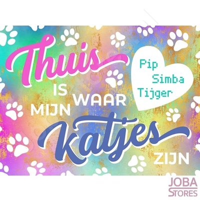 Diamond Painting Custom Katjes Regenboog (Groot Formaat)